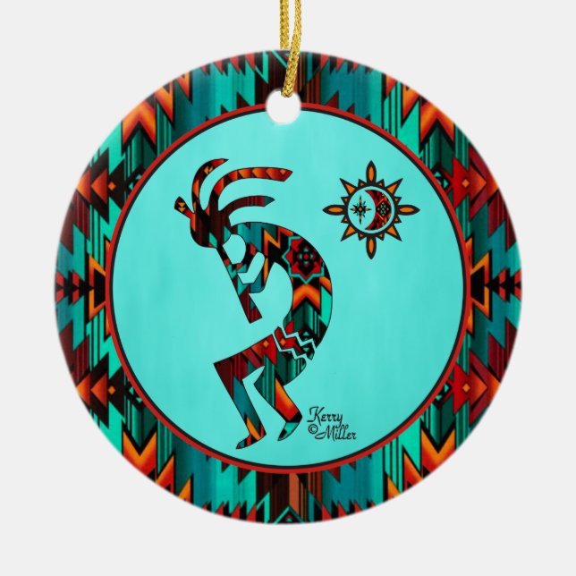 Southwest Kokopelli Ceramic Ornament (Framsidan)