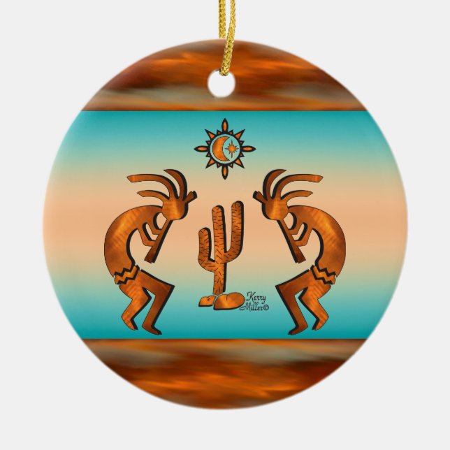 Southwest Kokopelli Ceramic Ornament (Framsidan)
