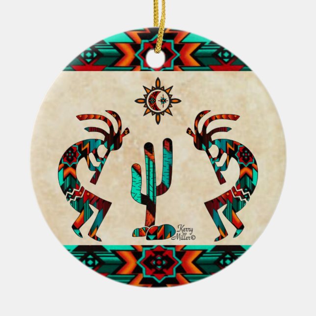 Southwest Kokopelli Ceramic Ornament (Framsidan)
