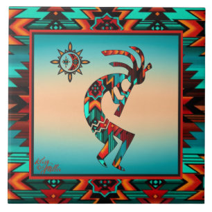 Southwest Kokopelli CERAMIC TILE Kakelplatta