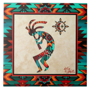 Southwest Kokopelli CERAMIC TILE Kakelplatta