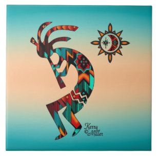 Southwest Kokopelli CERAMIC TILE Kakelplatta