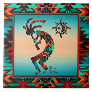 Southwest Kokopelli CERAMIC TILE Kakelplatta