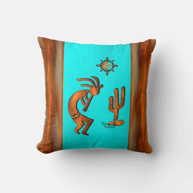 Southwest Kokopelli Dekorativ kudde (Framsida)