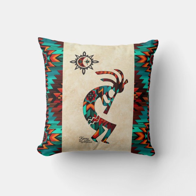 Southwest Kokopelli Dekorativ kudde (Framsida)