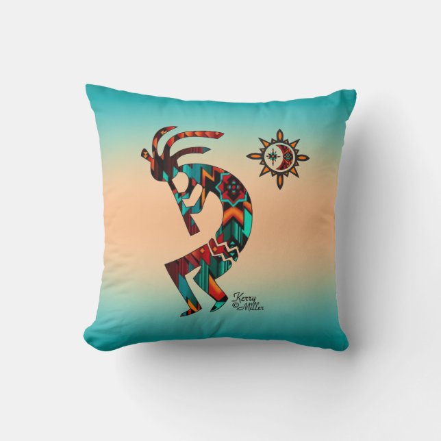 Southwest Kokopelli Dekorativ kudde (Framsida)
