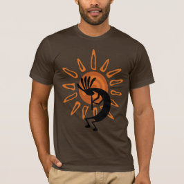 Southwest Kokopelli Desert Sol Brown Manar Tshirt T-shirt