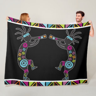 Southwest Kokopelli Fleece Blanket