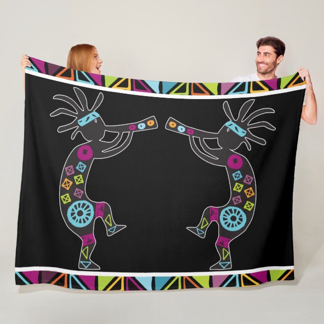 Southwest Kokopelli Fleece Blanket (På plats)