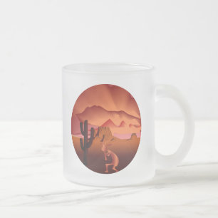 Southwest Kokopelli Frostad Glasmugg
