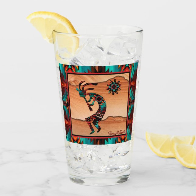 Southwest Kokopelli Glass Kopp (Framsida Ice)
