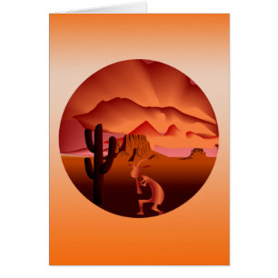 Southwest Kokopelli Hälsningskort