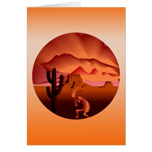 Southwest Kokopelli Hälsningskort (Framsidan)