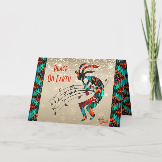 Southwest Kokopelli Helgdag Card Helgkort (Framsida)