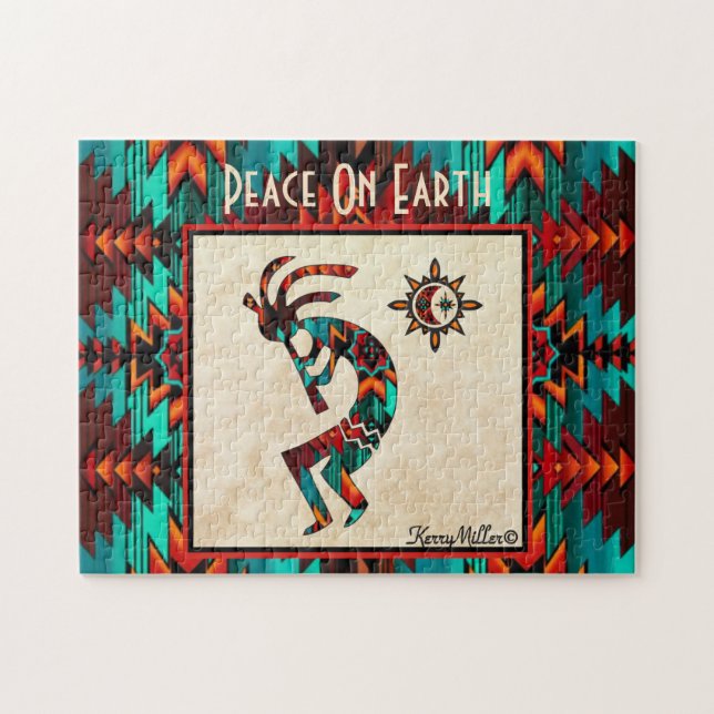 Southwest Kokopelli Jigszle Puzzle Pussel (Horisontell)