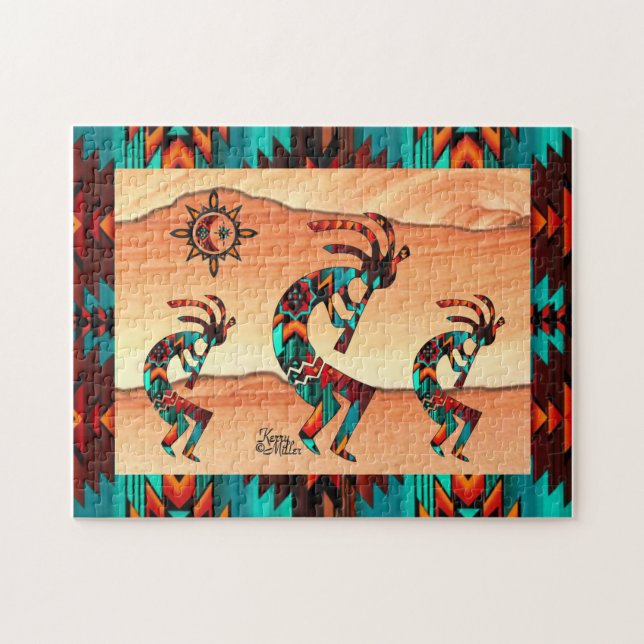 Southwest Kokopelli Jigszle Puzzle Pussel (Horisontell)