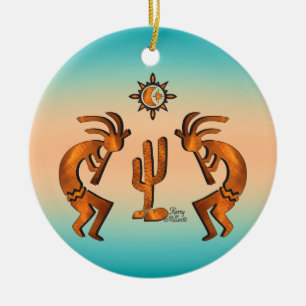 Southwest Kokopelli Julgransprydnad Keramik