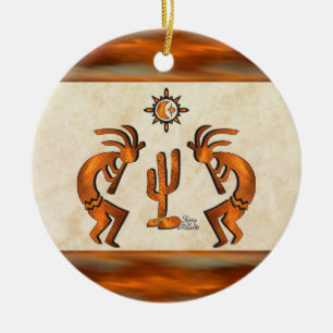 Southwest Kokopelli Julgransprydnad Keramik