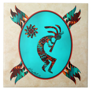 Southwest Kokopelli Kakelplatta