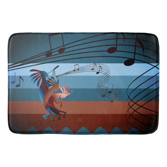 Southwest Kokopelli Music 2 Bath Mat Badrumsmatta (Framsidan)