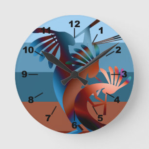 Southwest Kokopelli Music 2 Rund Klocka