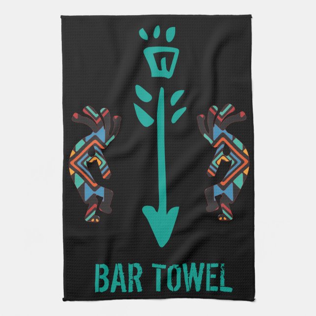 Southwest Kokopelli Pub Towel Kökshandduk (Vertikal)