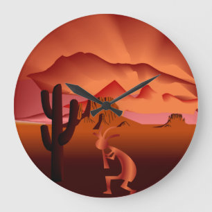 Southwest Kokopelli Stor Klocka