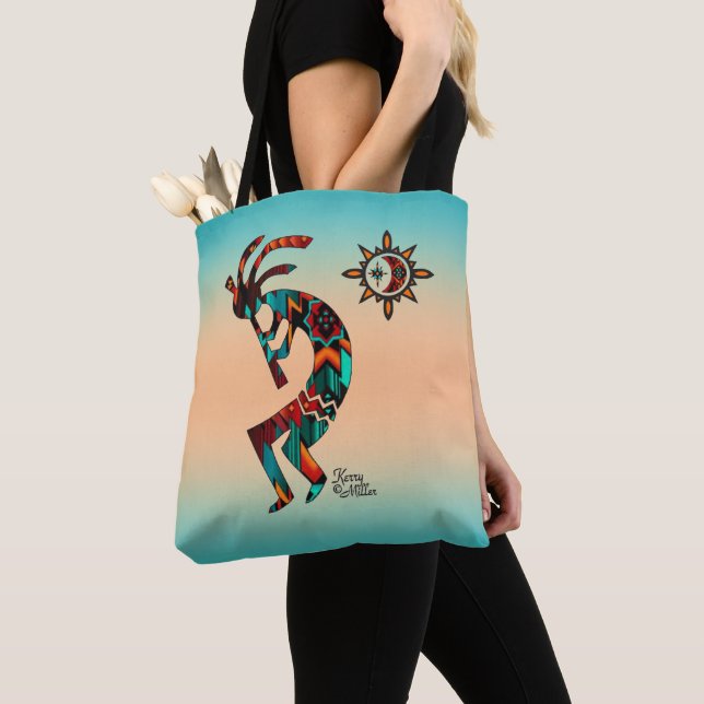 Southwest Kokopelli Tote Bag Tygkasse (Närbild)