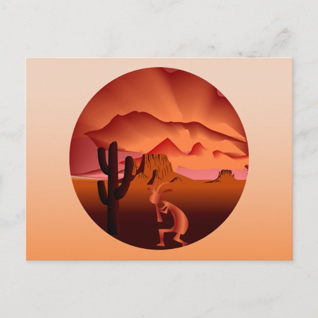 Southwest Kokopelli Vykort (Framsida)