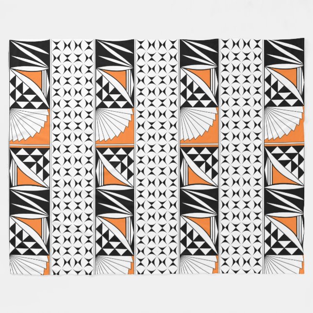 Southwest Native Sunrise in Orange Fleece Blanket (Framsidan (Horisontell))