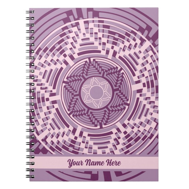 Southwest Navajo Basket Weave Lavender Anteckningsbok (Framsidan)