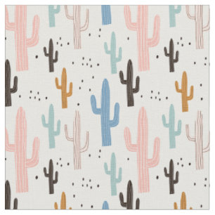 Southwest Pastel Färg Cactus Tyg