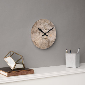 Southwest Petroglyhs Custom Tribe/Name Rund Klocka