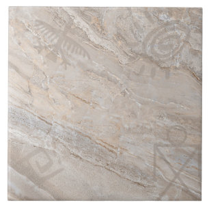 Southwest Petroglyph Native American Ceramic Tile Kakelplatta