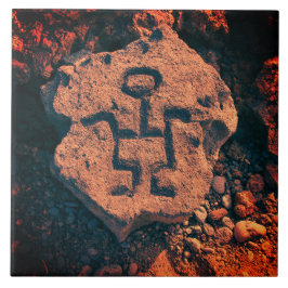Southwest Petroglyph PreHistoriic Art Ceramic Tile Kakelplatta