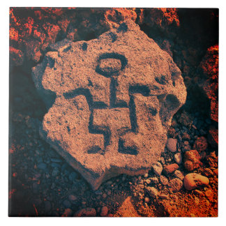 Southwest Petroglyph PreHistoriic Art Ceramic Tile Kakelplatta