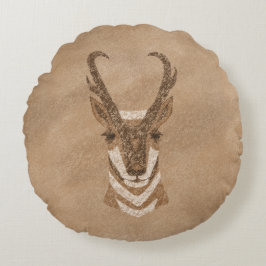 Southwest Pronghorn Petroglyph Rund Kudde
