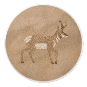 Southwest Pronghorn Walking Antelope Petroglyph Knopp