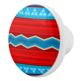 Southwest River Canyon Geometric Red and Turcos Knopp