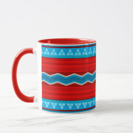 Southwest River Canyon Geometric Red Turquoise Mugg