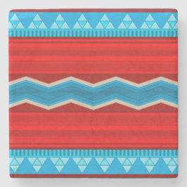 Southwest River Canyon Geometric Red Turquoise Stenunderlägg