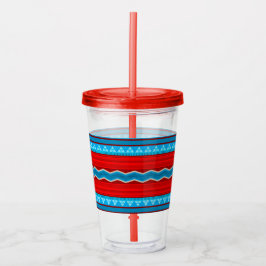 Southwest River Canyon Geometric Red Turquoise Take Away Mugg
