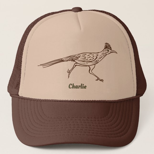 Southwest Roadrunner Bird Drawing Personalized  Keps (Framsida)