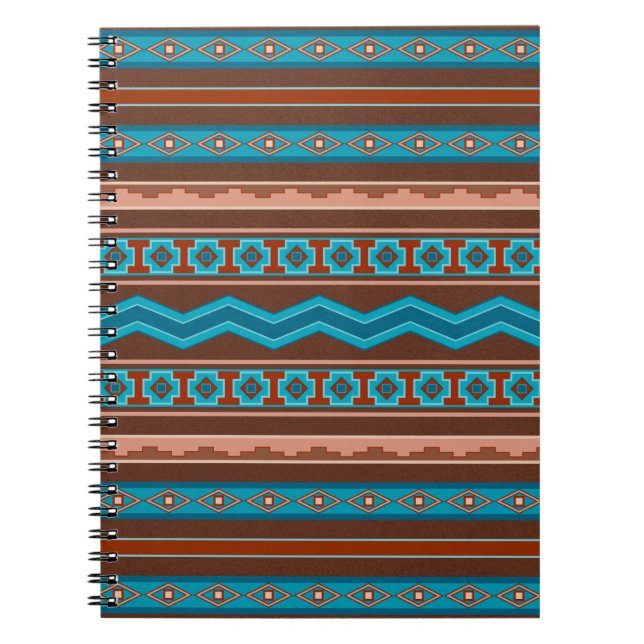 Southwest Style Geometric Cameron Gorge Design Anteckningsbok (Framsidan)
