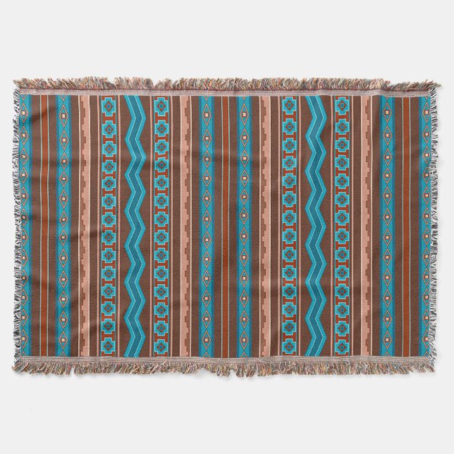 Southwest Style Geometric Cameron Gorge Design Filt (Framsidan)
