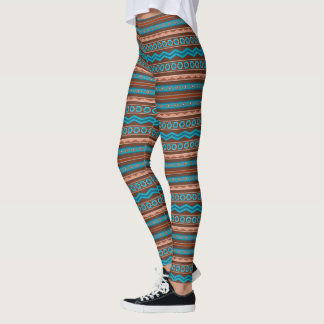 Southwest Style Geometric Cameron Gorge Design Leggings