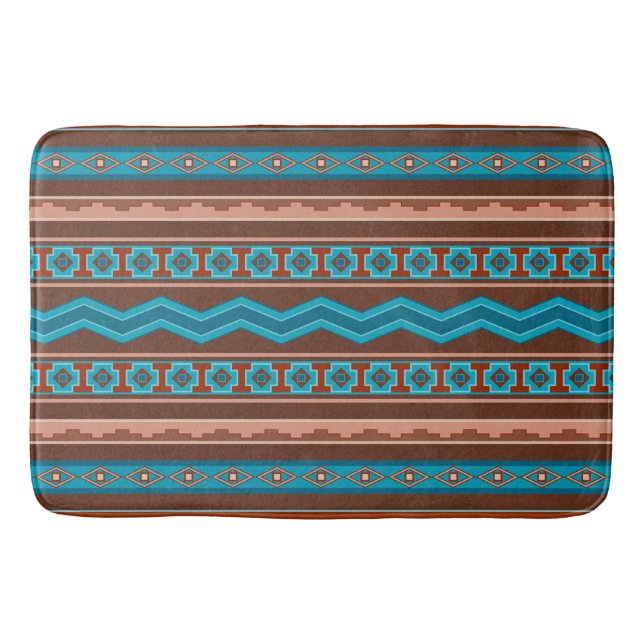 Southwest Style Geometric Cameron Gorge Design Lg Badrumsmatta (Framsidan)