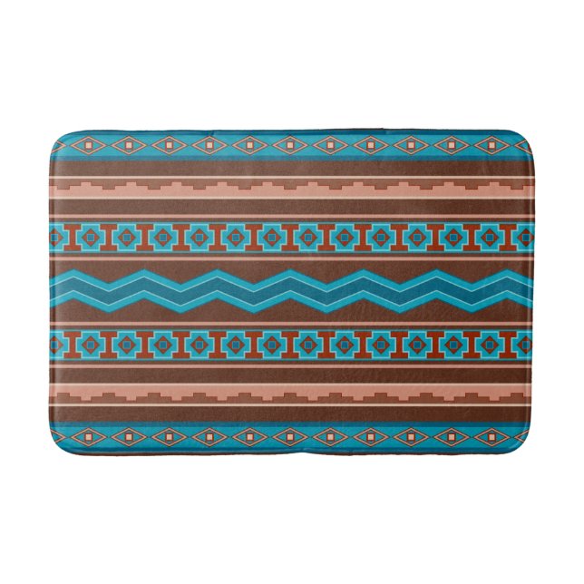 Southwest Style Geometric Cameron Gorge Design Med Badrumsmatta (Framsidan)