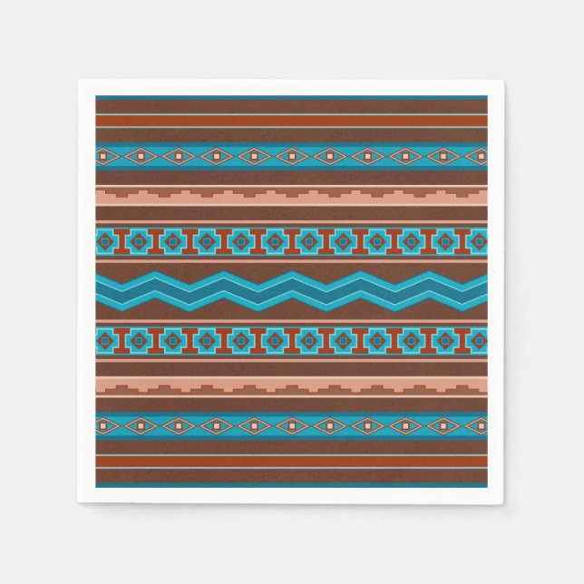 Southwest Style Geometric Cameron Gorge Design Pappersservett (Framsidan)