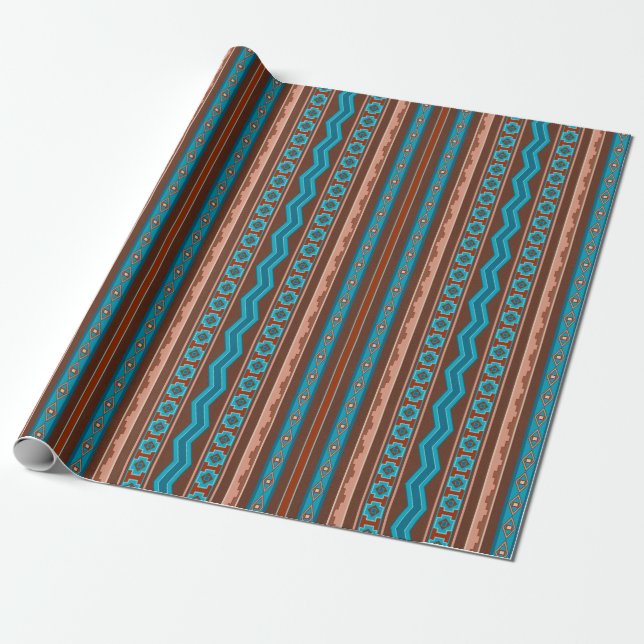 Southwest Style Geometric Cameron Gorge Design Presentpapper (Utrullad)